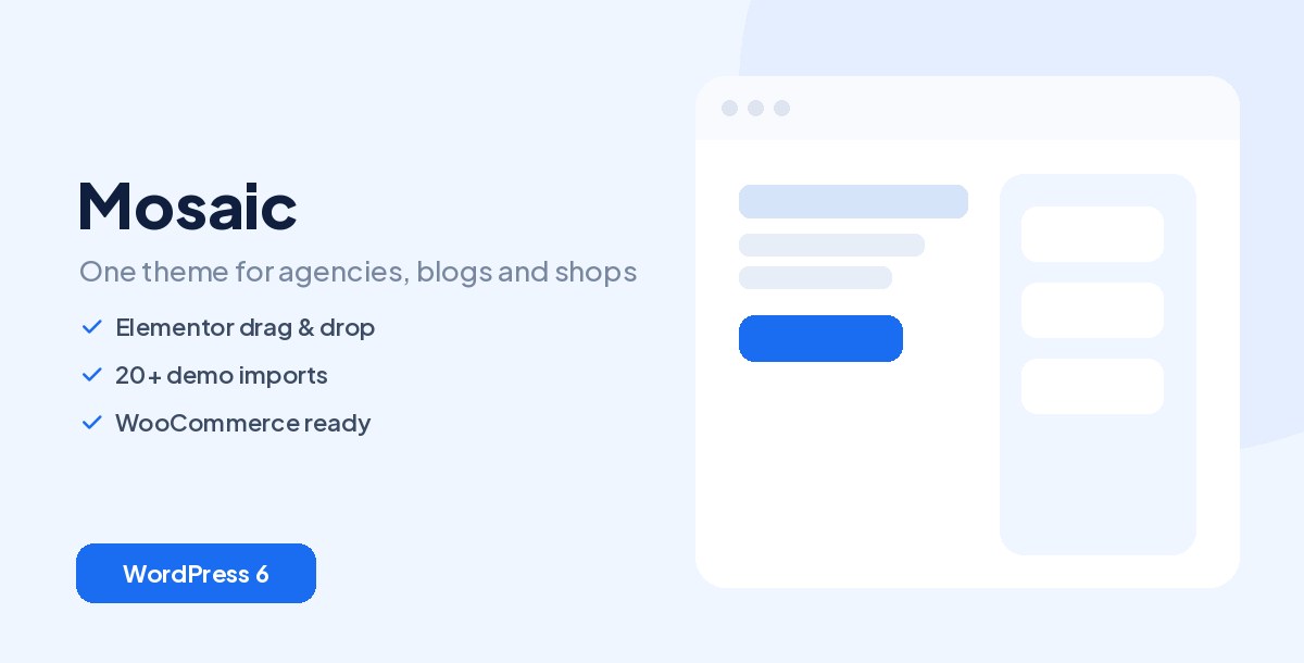 Mosaic - Multipurpose WordPress Theme